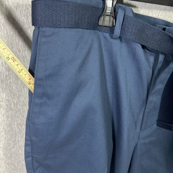 Savane Select Edition Mens Size 38 Shorts w Belt Blue Flat Front- NEW- 9” Inseam - Picture 16 of 16